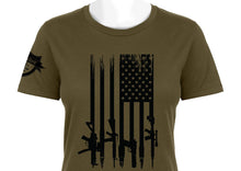 Load image into Gallery viewer, Woman&#39;s Rifle Flag T-Shirt
