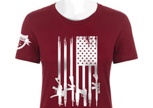 Load image into Gallery viewer, Woman&#39;s Rifle Flag T-Shirt
